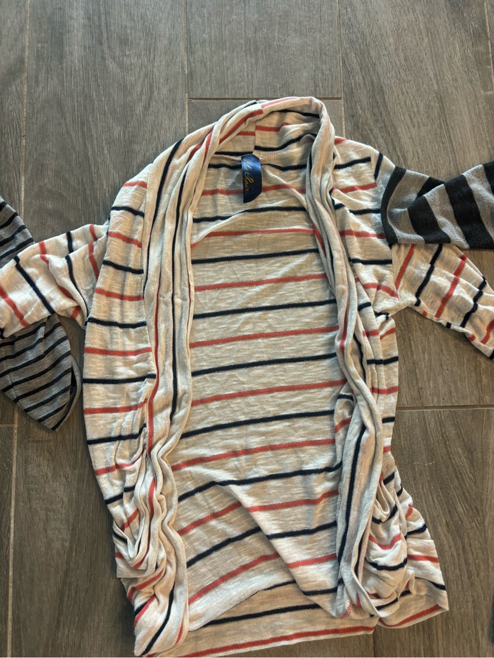 Striped Open-Front Women’s Cardigans - Picture 5 of 8